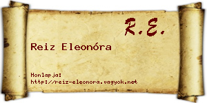 Reiz Eleonóra névjegykártya